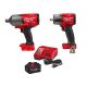 Milwaukee M18 FUEL 18V Lithium-Ion Brushless Cordless 3/4 in. Impact Wrench w/ 1/2 in. Mid Torque Impact Wrench & Battery/Charger