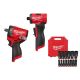 Milwaukee M12 FUEL 1/2 in. Stubby Impact Wrench with M12 FUEL Right Angle Die Grinder with 1/2 in. 14Pc Deep Impact Socket Set