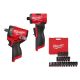 Milwaukee M12 FUEL 1/2 In. Stubby Impact Wrench with M12 FUEL Right Angle Die Grinder and 29Pc Impact Socket Set