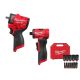 Milwaukee M12 FUEL 3/8 in. Subcompact Impact Wrench with M12 FUEL Right Angle Die Grinder and 3/8 in. Drive 12 Pc SAE Socket Set