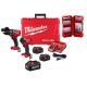 Milwaukee M18 FUEL 18V Lithium-Ion Brushless Cordless Hammer Drill and Impact Driver Combo Kit (2-Tool) w/ 3 Batteries & Bit Kit