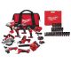 Milwaukee M18 18-Volt Lithium-Ion Cordless Combo Kit 9-Tool with 2-Batteries, Charger and Tool Bag w/ Impact Socket Set