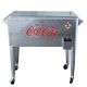 Leigh Country 80 qt. Galvanized Rolling Coca-Cola Chest Cooler Silver