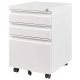 Damodpoy 17.32 in. W 3 Drawer Mobile File Cabinet with Lock, WhiteMetal Filing Cabinets, Modular Tool Carts