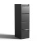 Damodpoy 17.72 in. W 4-Drawer Metal Mobile Vertical File Cabinet with Lock, Black Tool Case, Portable Tool Boxes