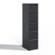 Damodpoy 17.72 in. W 5-Drawer Metal Mobile Vertical File Cabinet with Lock, Black Tool Case, Portable Tool Boxes