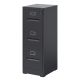 Damodpoy 17.72 in. W 3 Drawer Steel File Cabinet with Lock, Black Filing Cabinets, Modern Tool Chests