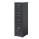 Damodpoy 17.72 in. W 4 Drawer Steel File Cabinet with Lock, Black Filing Cabinets, Modern Tool Chests