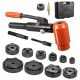 SKYSHALO 15 Ton Hydraulic Knockout Punch Set, 1/2 in. to 4 in. KO Tool Kit with 10 Dies for Metal Electrical Cabinets
