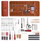 VEVOR Leather Working Tools Kit, 72 PCS with Portable Leather Storage Bag, Engraving Punching Sewing Stamping Sanding Tools