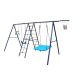 Bon Furni Steel Playset with Swings, Basketball Hoop, Climbing Ladder