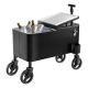 VEVOR 80 qt. Rolling Ice Cooler Chest Cart, 2-Stage Pull Handle and 2 Swivel Casters, Portable Beach Cold Drink Beverage Black
