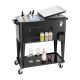 VEVOR 80 qt. Rolling Ice Chest, Holds 50 Bottles / 110 Cans, Portable Patio Party Bar Drink Cooler Cart, Beverage Pool, Black