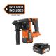 RIDGID 18V Brushless Cordless 1 in. SDS Plus Rotary Hammer with FREE 18V Lithium Ion 4.0 Ah Battery