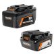 RIDGID 18V 12.0 Ah MAX Output EXP Lithium-Ion Battery and 4.0 Ah Battery