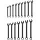 NEIKO 16 Piece Jumbo Combination Wrench Set, 6 mm to 32 mm Metric, Raised Panel Construction (16-Piece)