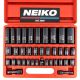 NEIKO 3/8 in. and 1/2 in. Drive SAE and Metric Impact Socket Set (38-Piece)