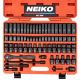 NEIKO 3/8 in. Drive SAE and Metric 6-Point Deep Impact Socket Set (67-Piece)