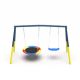 maocao hoom Swing Set for Backyard with Heavy-Duty A-Frame Metal Outdoor Swing Stand, 1 Saucer Swing Seat and 1 Belt Swings Seat