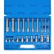 NEIKO XZN Triple Spline Square Bit Set, Extra Long 4 in. 4 mm to 18 mm, 12 Point (20-Piece)