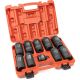 NEIKO 1/2 in. Drive 12-Point Axle Nut Socket Set, 10-Piece, Metric 29-39 mm, Cr-Mo