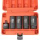 NEIKO 1/2 in. Drive 12-Point Axle Nut Socket Set, 5 Piece, Metric 30-36mm, Cr-Mo