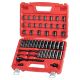VEVOR 50-Piece 3/8 in. Drive Impact Socket Set, SAE (5/16 in. to 3/4 in. ) and Metric (8-22 mm), Cr-V Steel, with Extensions