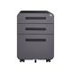 Damodpoy 15.75 in. W 3-Drawer Metal Mobile Tool Cabinet, 5-wheel Tool Carts for Office, Garage, Home