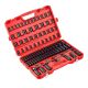SKYSHALO 96-Piece 3/8 in. Drive Impact Socket Set with Extensions & Case, SAE (5/16 in.-3/4 in. ) & Metric (8-22 mm), 2025 update