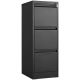 Damodpoy 17.71 in. W 3 Drawer Metal Tool Cabinet with Lock, Black Tool Case, Portable Tool Boxes for Home and Garage