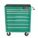 Damodpoy 12.9 in. W 7 Drawer Rolling Metal Green Tool Cabinet with Lock, 4 Wheels Tool Carts with Workbench and Push Rod