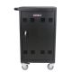 Damodpoy 21.2 in. W 2 Drawer Mobile Metal Black Charging Tool Carts with Power Strip for Chromebook, Tablet and Laptop Computer