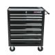 Damodpoy 12.9 in. W 7 Drawer Rolling Metal Black Tool Cabinet with Lock, 4 Wheels Tool Carts with Workbench and Push Rod