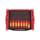 TEKTON Phillips, Slotted, Square Insulated Screwdriver Set with Open Top Drawer and Rack, 8-Piece (#1-#2,3.5-6.5 mm, #1-#2)