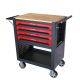 Damodpoy 17.9 in. W 4 Drawer Rolling Tool Cabinet with Lock, 4 Wheels Tool Carts with Workbench, Push Rod, Tray and Shelf