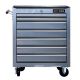Damodpoy 12.9 in. W 7 Drawer Rolling Metal Black Tool Cabinet with Lock, 4 Wheels Tool Carts with Workbench and Push Rod