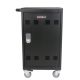 Damodpoy 21.2 in. W 2 Drawer Mobile Steel Black Charging Tool Carts with Lock and Power Strip for Tablet and Laptop Computer