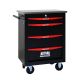 Damodpoy 13.58 in. W 4 Drawer Rolling Metal Tool Carts Storage with Lock, Stainless Steel Roof and Push Rod