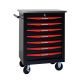 Damodpoy 13.58 in. W 7 Drawer Rolling Metal Tool Carts Storage with Lock, Stainless Steel Roof and Push Rod