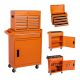 Damodpoy 11 in. W 5-Drawer Orange Rolling Storage Tool Carts with Detachable Top Tool Box, Liner, Wheels, Adjustable Shelf, Lock