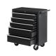 Damodpoy 13 in. W 5-Drawer Black Rolling Tool Chest with Lock, Storage Tool Carts with Wheels, Top Cushion and Drawer Liners