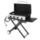 Karl home 4 Burner Portable Propane Grills in Black Foldable Gas Grill with Wheels and Lid for Outdoor Cooking Camping