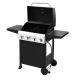 Karl home 4-Burner Propane Grill in Black with Foldable Side Tables and Portable Wheels for Outdoor Cooking