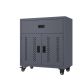 Damodpoy 31.49 in. W 1-Drawer 2-Door Metal Grey Rolling Tool Carts with Lock, Adjustable Shelves for Garages and Warehouses