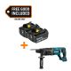 Makita 18V LXT Lithium-Ion Battery Pack 5.0 Ah with LED Charge Level (2-Pack) with 18V LXT 7/8 in. SDS-Plus Rotary Hammer Drill
