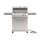 Monument Grills Mesa 5-Burner Natural Gas Grill in Stainless Steel with Broil Zone, Clear View Lid, and LED Controls