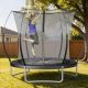 ToolCat 5.9 ft. Springfree Trampoline -Silent Bungee System,No Gap Design,UV-Tested Mat,Safety Net for Secure Outdoor Play,Black