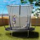 ToolCat 7.9 ft. Springfree Trampoline-Silent Bungee Bounce, No Gap Safety Net, UV-Tested Mat, Durable Fiberglass Poles, Black