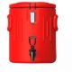 OGETFUUR 14 qt. Red Insulated Beverage Dispenser Cooler, Hot Drink Dispenser with 304 Stainless Steel Interior and Spout