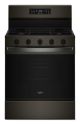 Whirlpool - 5.0 Cu. Ft. Freestanding Gas Range with Air Cooking Technology - Black Stainless Steel